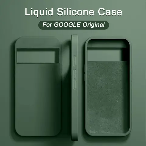 Étuis de téléphone en Silicone liquide d'origine de luxe pour Google Pixel 8 6 7 Pro 6A 7A étui pour Google Pixel 8 7 Pro couverture souple antichoc
