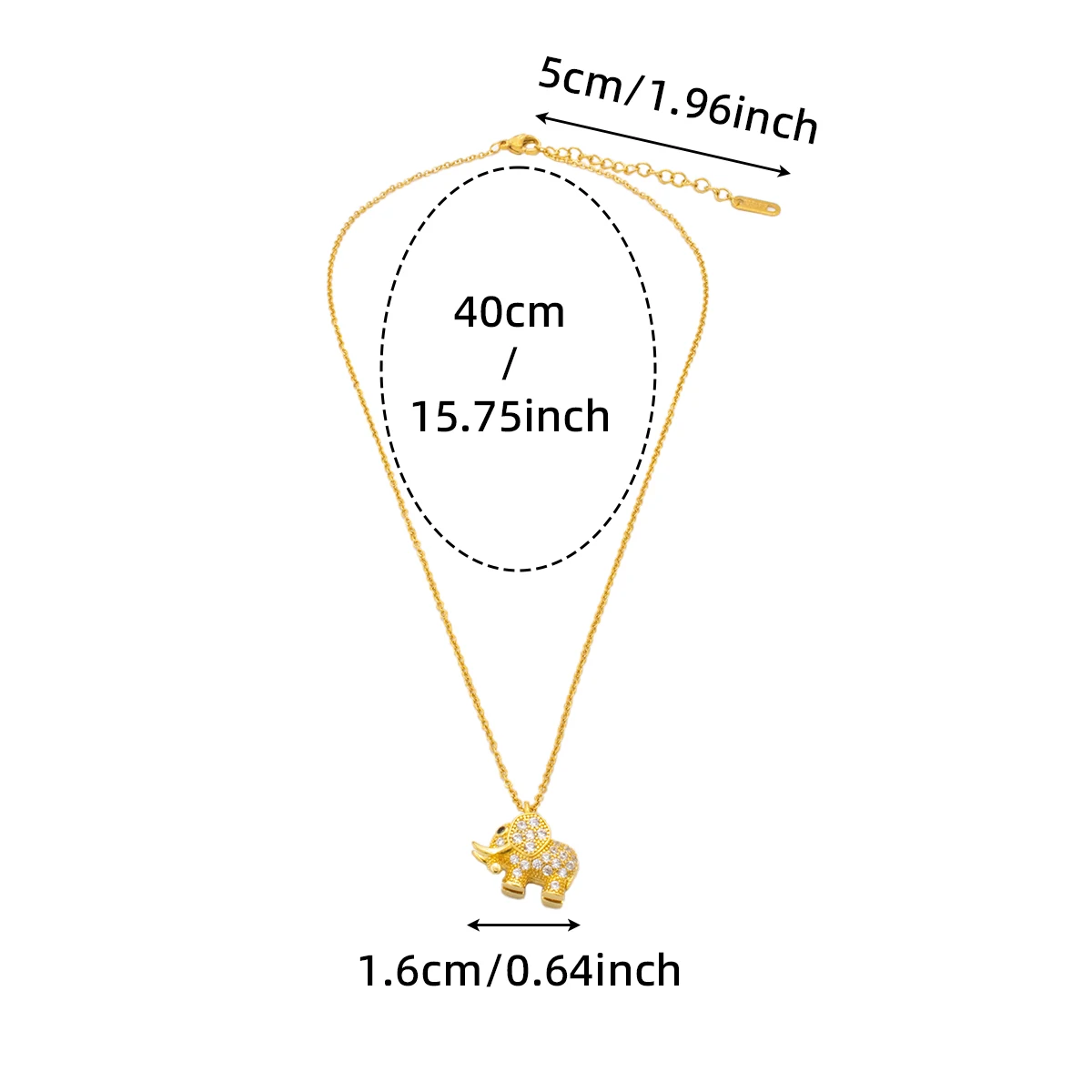 Fashion Elephant Pendant Necklace for Women Inlay Zircon Women's Jewelry Accessories Clavicle Chain Romantic Wedding Gifts