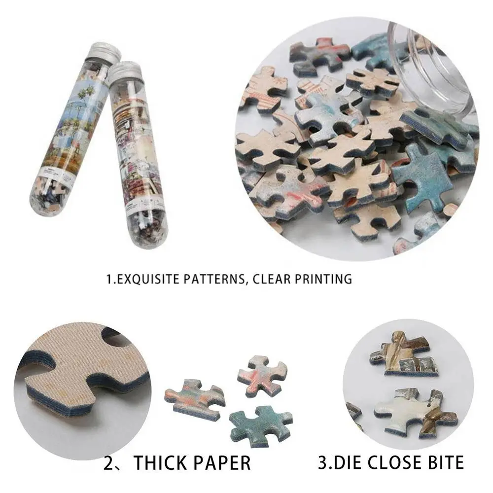 150PCS/Set High Quality Oil Painting Jigsaw Puzzles Mini Gifts Puzzle Game Test Tube Oil Painting Jigsaw Adult Children