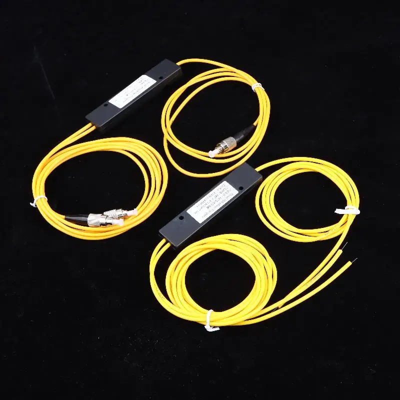 High-Speed 1x2 SC FC Fiber Optic Pigtail Splitter, Tapered FTTH Computer Cable Cord Slee