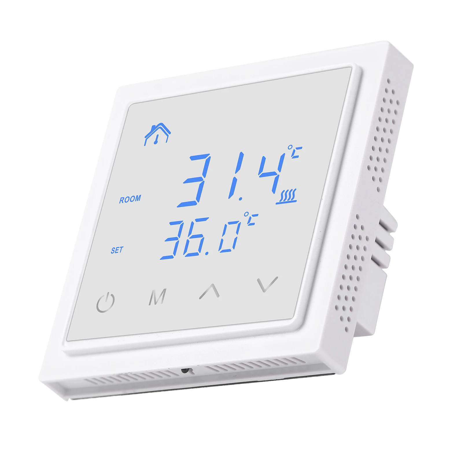 Inteligente Piso Aquecimento Termostato com LED Touch Screen, MH-1828, Controlador de Temperatura, Controle de Aquecimento Elétrico, 16A, 85-265V