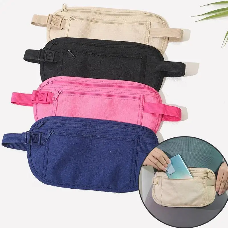

Anti-Theft Hidden Belt Bag Large capacity for Travel Sports Waist Fanny Pack passport storage