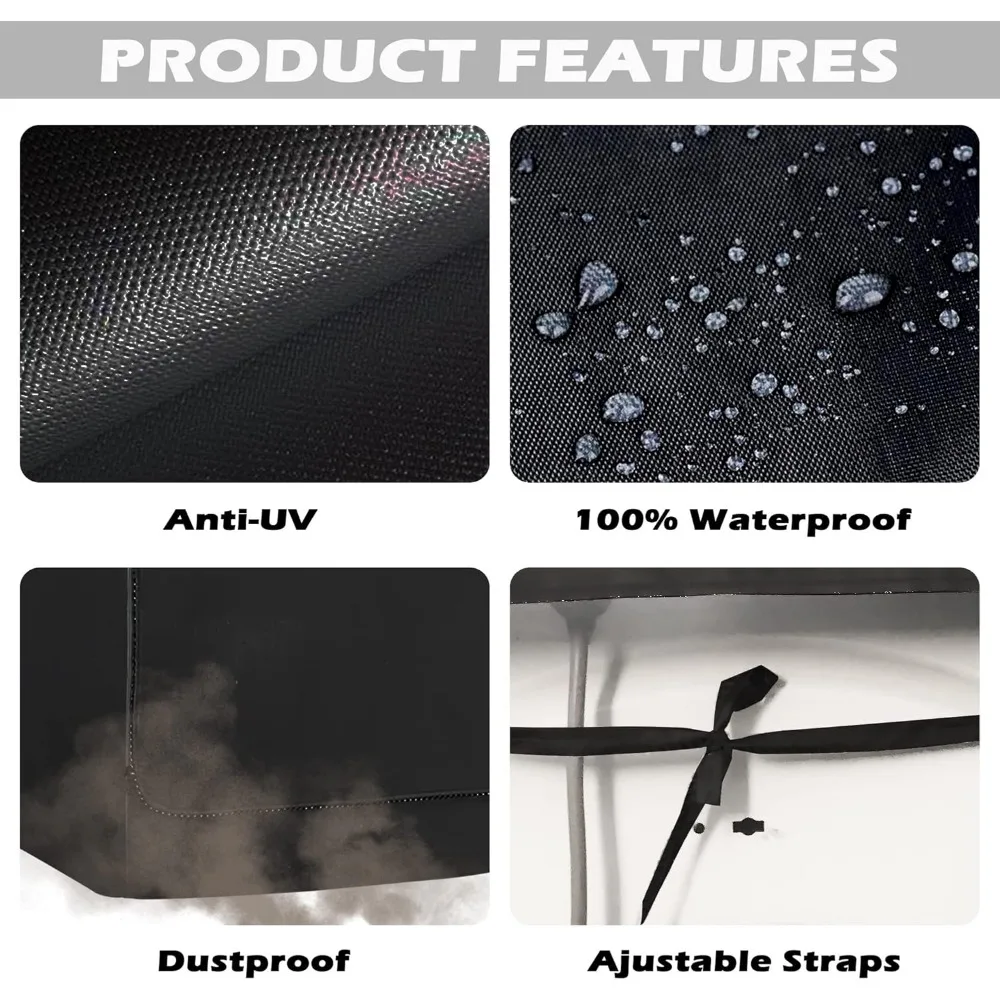 غطاء مجفف غسالة مقاوم للماء، 27 × 33 × 39 بوصة، بوليستر أسود مقاوم للغبار لآلات التحميل الأمامي