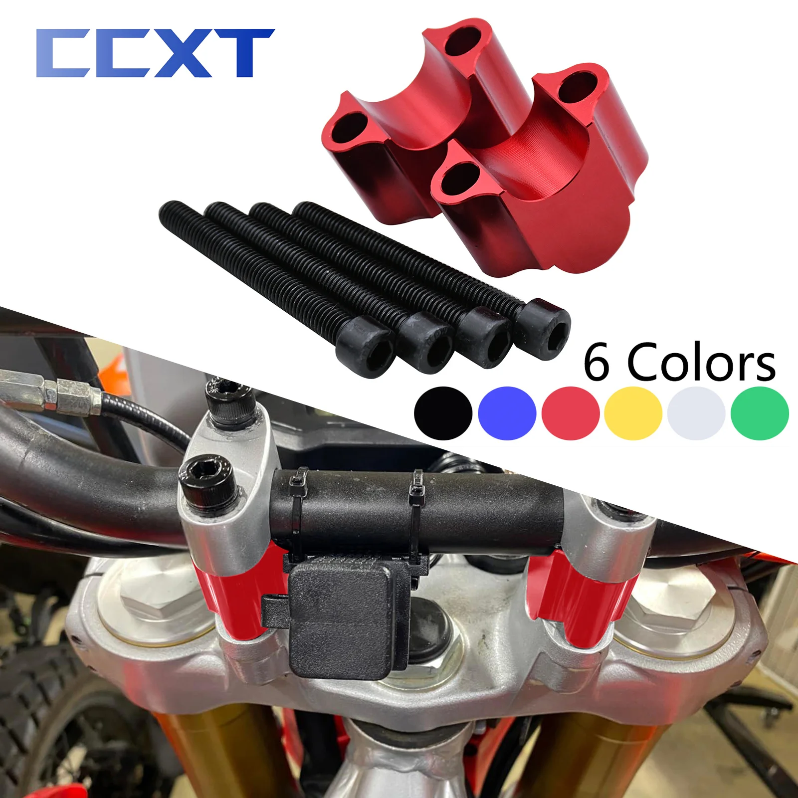 

Motorcycle 22mm 7/8" Handlebar CNC Riser Bar Mount Handle Clamp For BETA RR RS 125-450 Honda CB600F CB650F CB750 CB900 CB1000R
