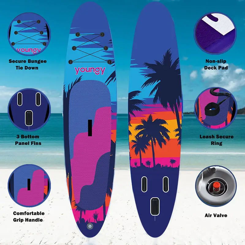 Youngy sup stand up paddle board inflável surf equipamentos de esportes aquáticos placa inflável paddle sup board