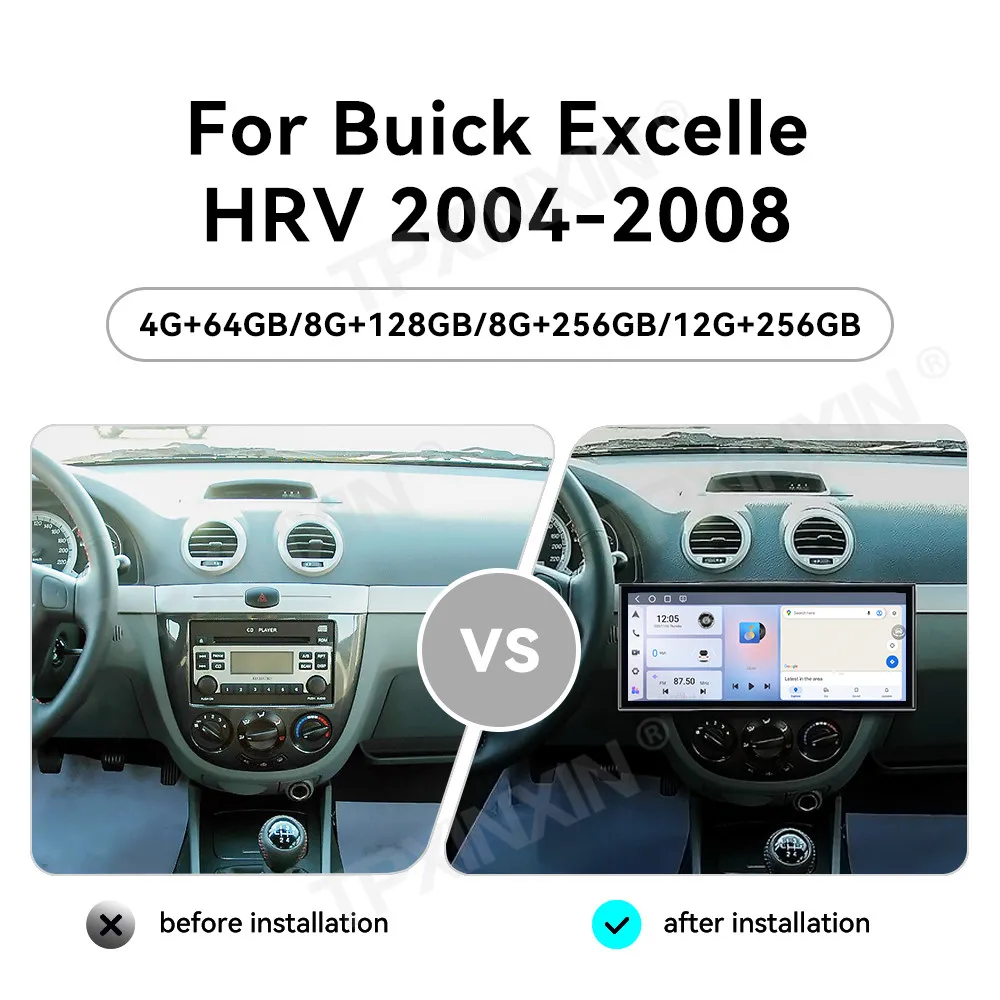 

15,8-дюймовое автомобильное радио на Android 15 для Buick Excelle HRV 2004-2008, мультимедийный видеоплеер, GPS-навигация, Carplay, сенсорный экран