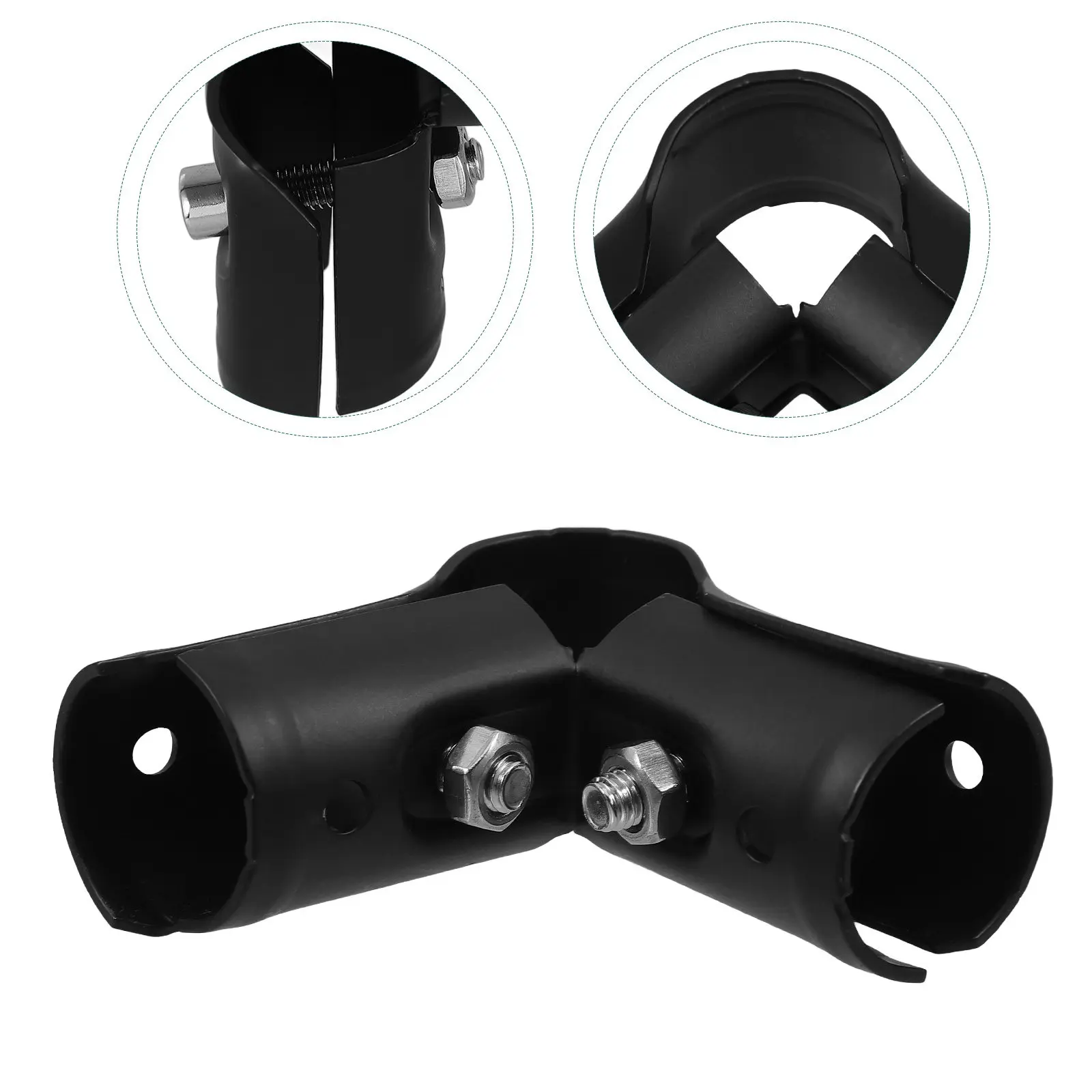 Greenhouse Tube Connector Clamp – Zinc-Coated Steel Pipe Repair Fitting for Rotating Platform