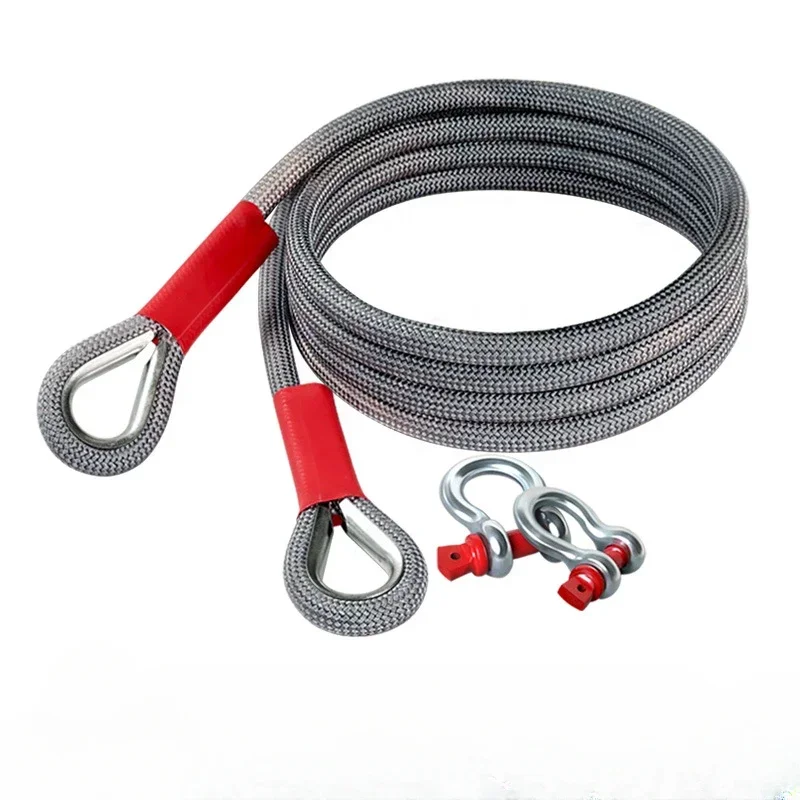 The new car towing rope off-road vehicle can tow an upgraded version of a 20 ton rescue rope, which is very reliable and wear-re