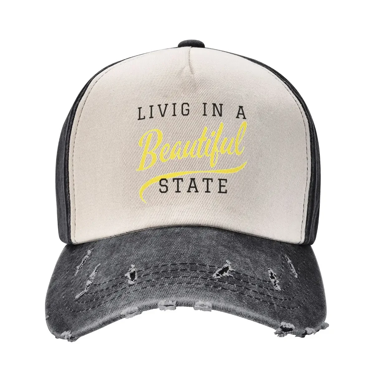 

Living in a Beautiful State Baseball Cap hats for men Anime Hat men Men Luxury Brand Women's
