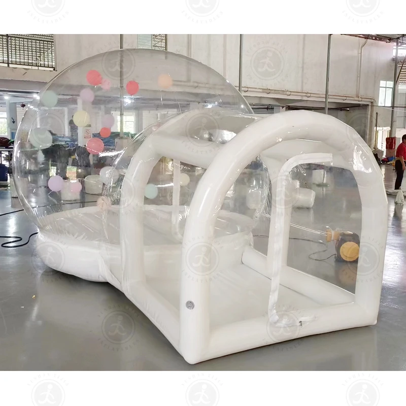 10FT Inflatable Air Soft Bubble Bounce with Bouncey. Kids Balloon House Jumping Castle with Blower for Outdoor Camping