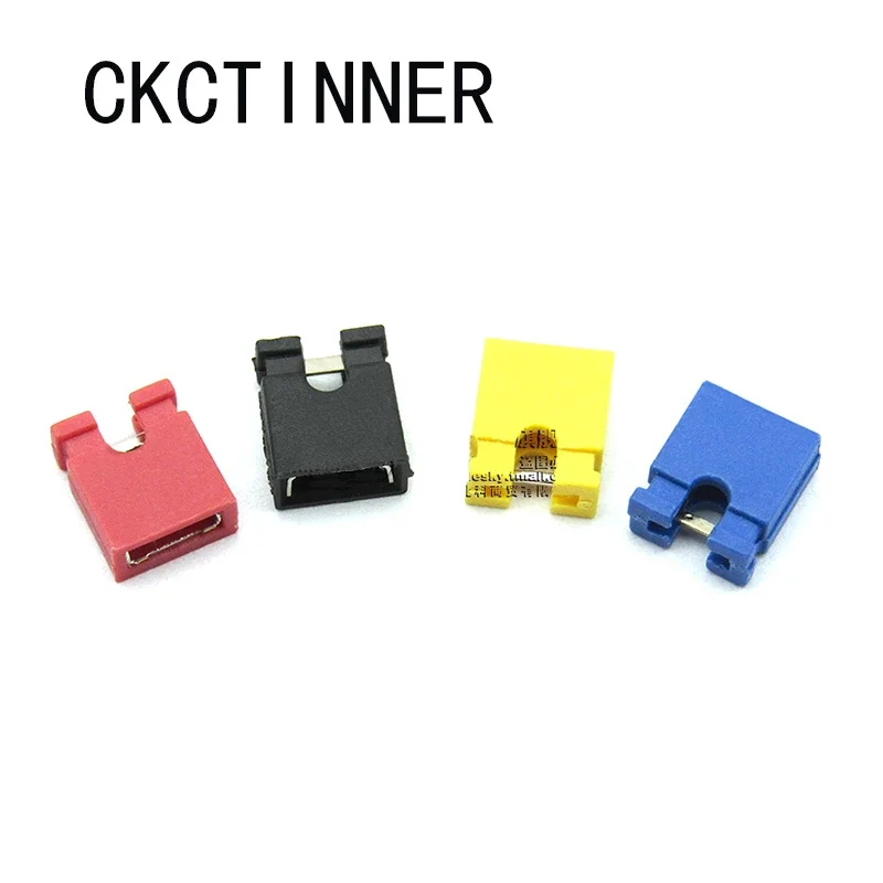 100 PCS 2.54mm Standard Circuit Board Jumper Cap Shunts Short Circuit Cap Connector cap Red White Blue