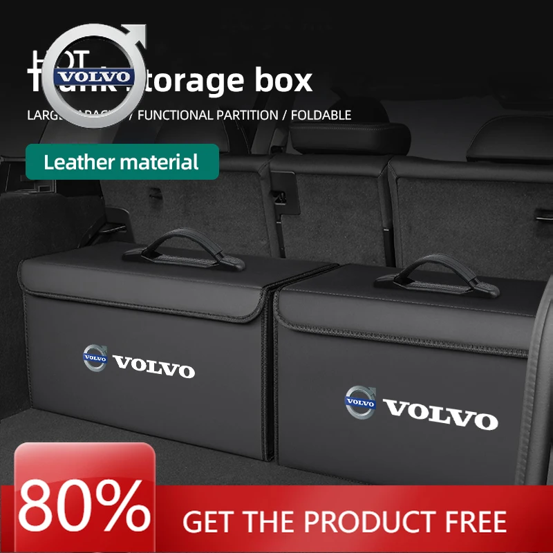 

Новинка 2026 года: Качественный кожаный органайзер для автомобиля VOLVO, складной багажный ящик для Volvo ES90, EC40, EX40, EM90, XC90, V90, V60, XC60