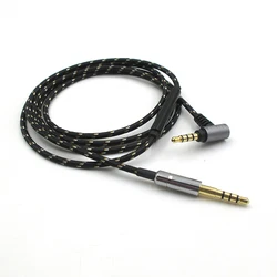 For Denon AH-MM200 MM300 MM400 Earphone Replaceable 3.5mm Nylon Braided Upgrade Cable