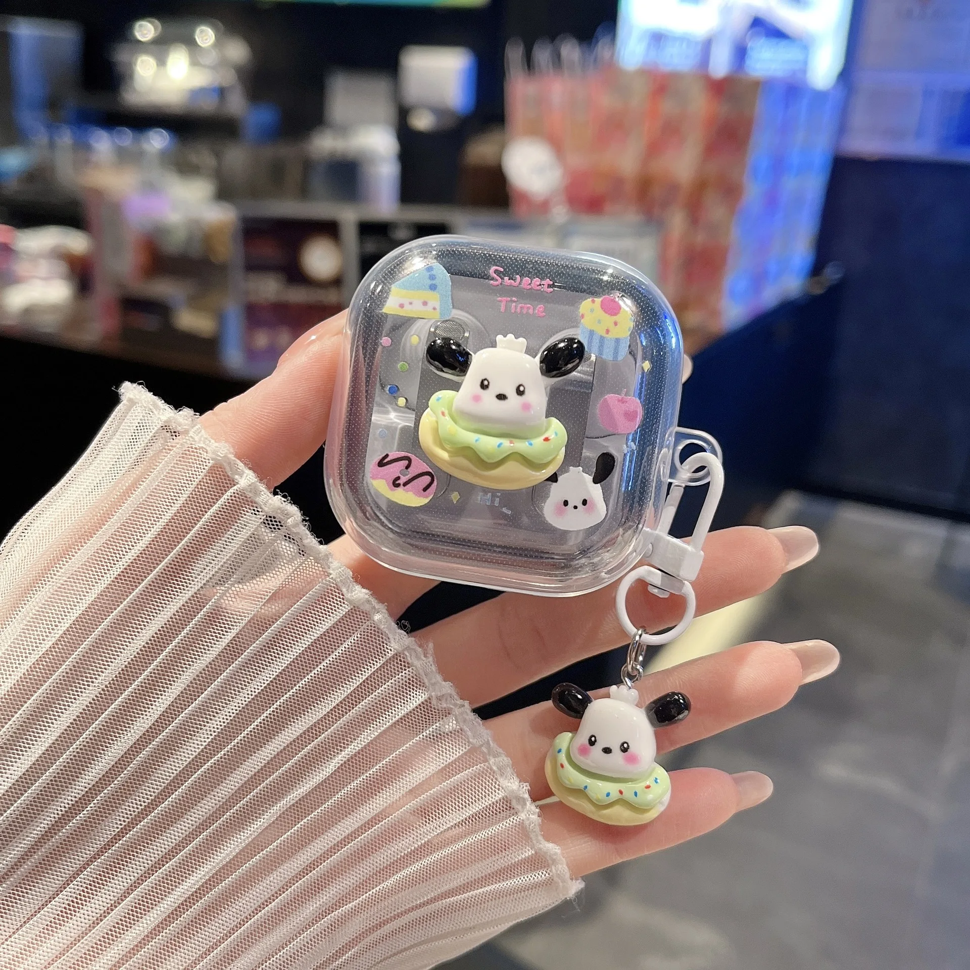 

Cartoon Transparent Case For Samsung Galaxy Buds4 Pro Wireless Bluetooth Earphone Accessories Protective Sleeve With Keyring