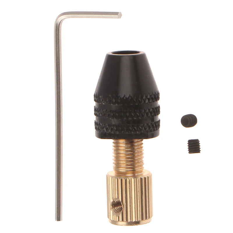 Practical 2.3mm/3.17mm/5mm Electric Motor Shaft Mini Drill Chuck 0.5-3.2mm Bit Micro Hex Adapter