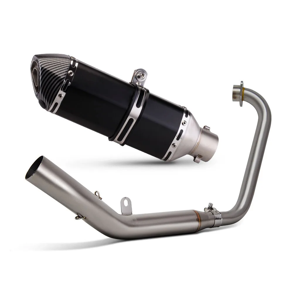 

STLFMotorcycle Exhaust Full System for Zontes ZT125 ZT155 U1 G1 Z1 Z2 2021-2025 Stainless with Honeycomb Front Link Pipe Muffler