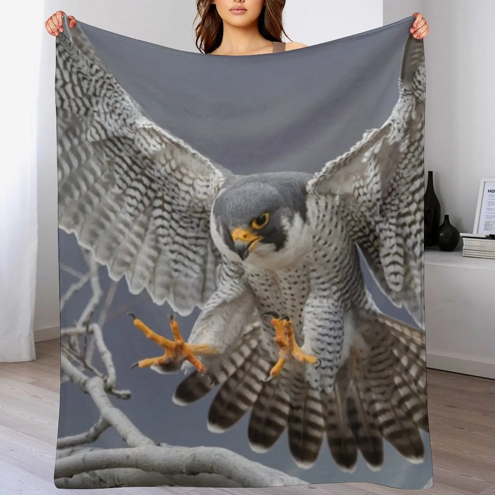 

Peregrine Falcon Throw Blanket Beautifuls Luxury Thicken Thin Camping Blankets