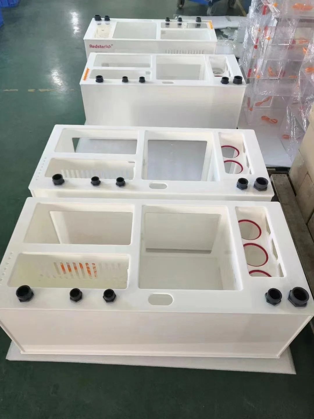 HOTRed Starfish OEM LOGO Saltwater Aquarium Sump Filter Acrylic Fish Tank Sump for Aquarium Filtration