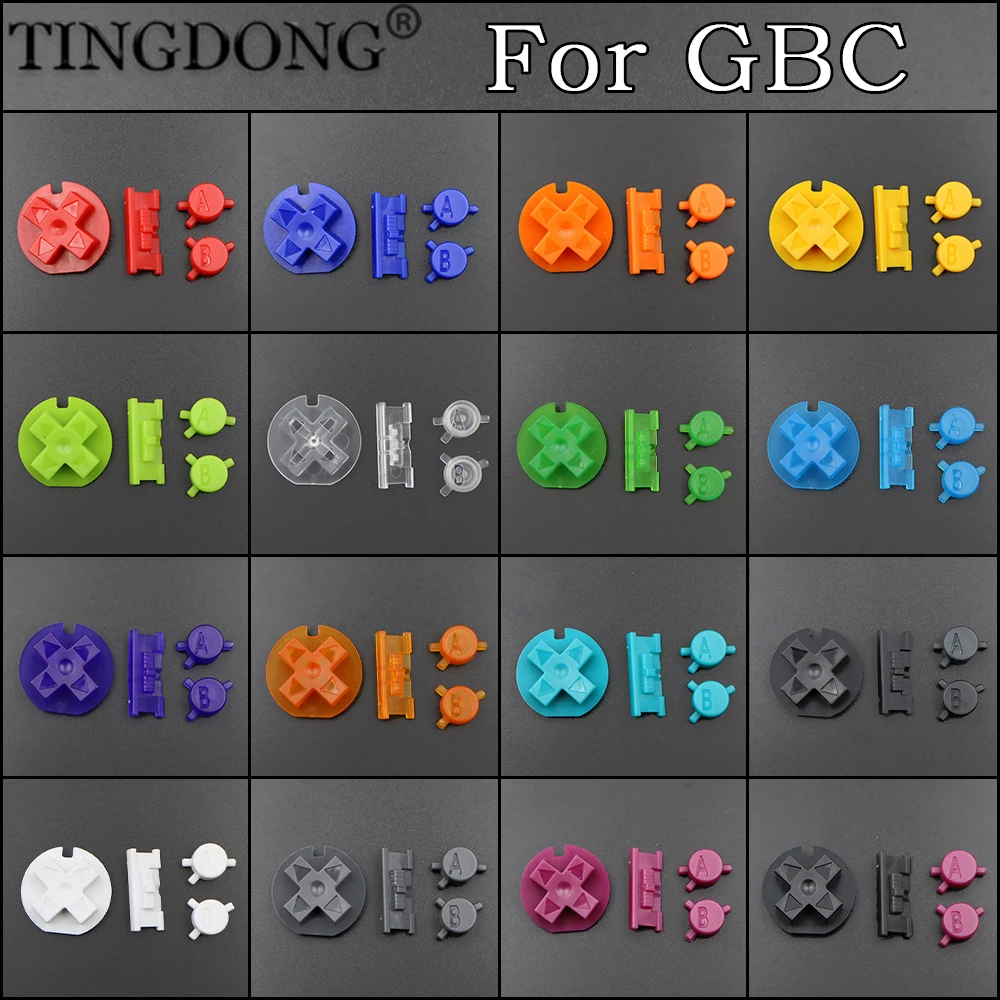 1-10 Set Suitable For Game Boy Color Button Shell For GBC Color Buttons GBC Game Replacement Button Kit DIY Color
