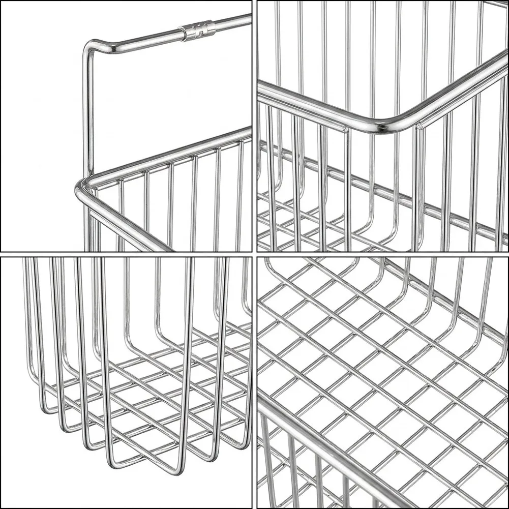 Stainless Steel Wall Shelf Antique Style Bathroom Organizer No Drill for Washbasin Toiletries 30x10.5x15.5cm Silver