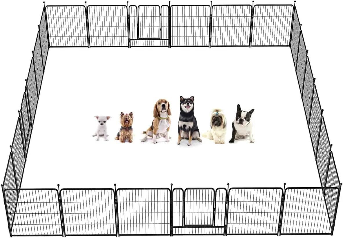 

Dog Playpen for Yard, RV Camping│Patented, 32 inch 24 Panels