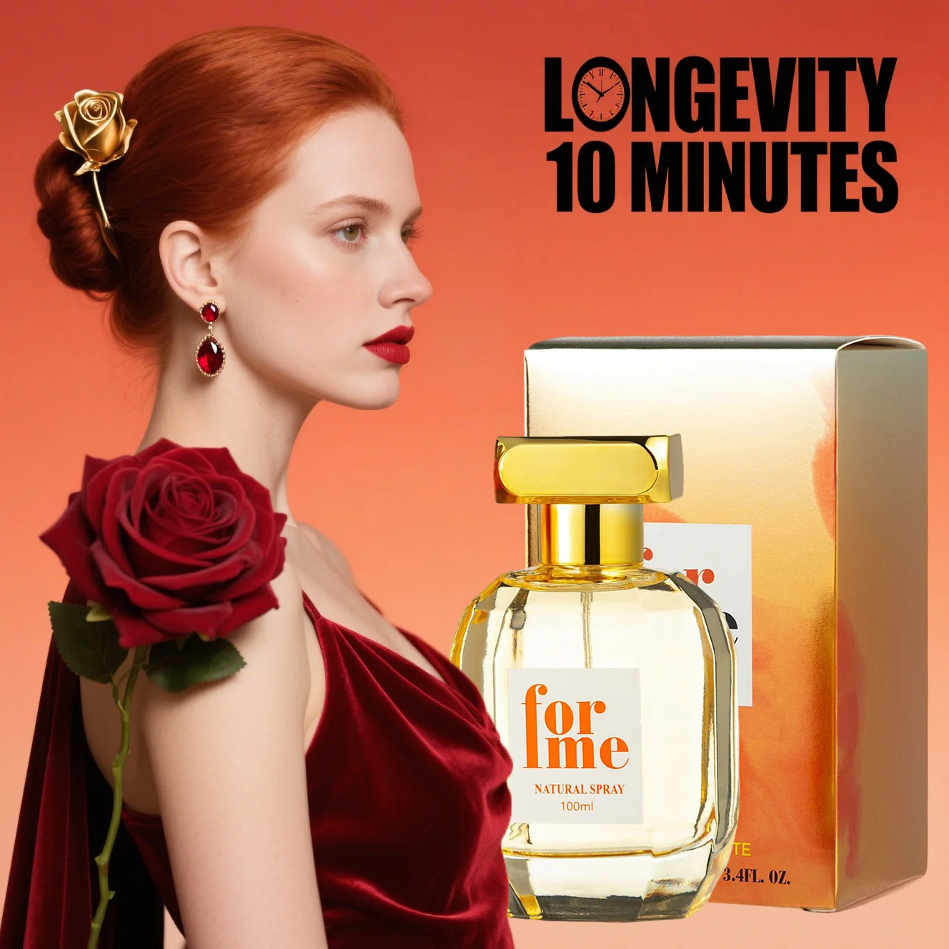 100ML Spray Perfume for Women, Natural Floral Fruity Sandalwood Vanilla, 6-8 Hours Long Lasting, Daily Dating Party Use