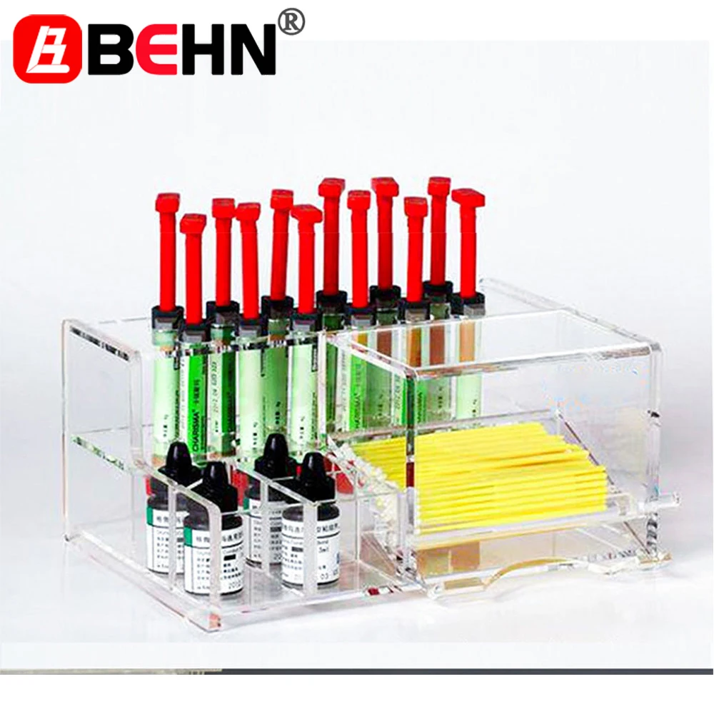 

Dental Acrylic Composite Applicator Dispenser Organizer Holder for Composite Syringes & Accessories Lab Materials Instrument