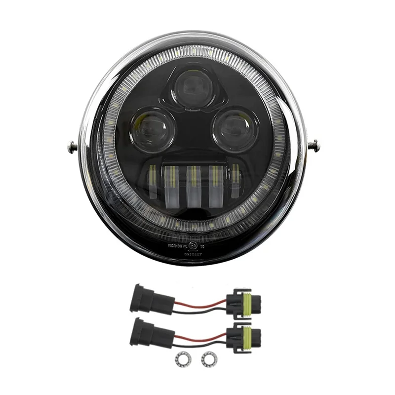 

LED Head Light Front Lamp with High Low Beam Halo DRL for V-Rod VRod VRSCA VRSCF Street Rod 2002-2017 Accessories