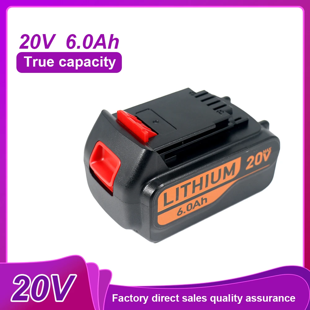 

18V/20V 6000mAh 6.0Ah Power Tools Battery ，For Black&Decker LBX20 LBXR20 LB20 LBXR2020 LBX4020 LB2X4020-OPE LBXR20-OPE C