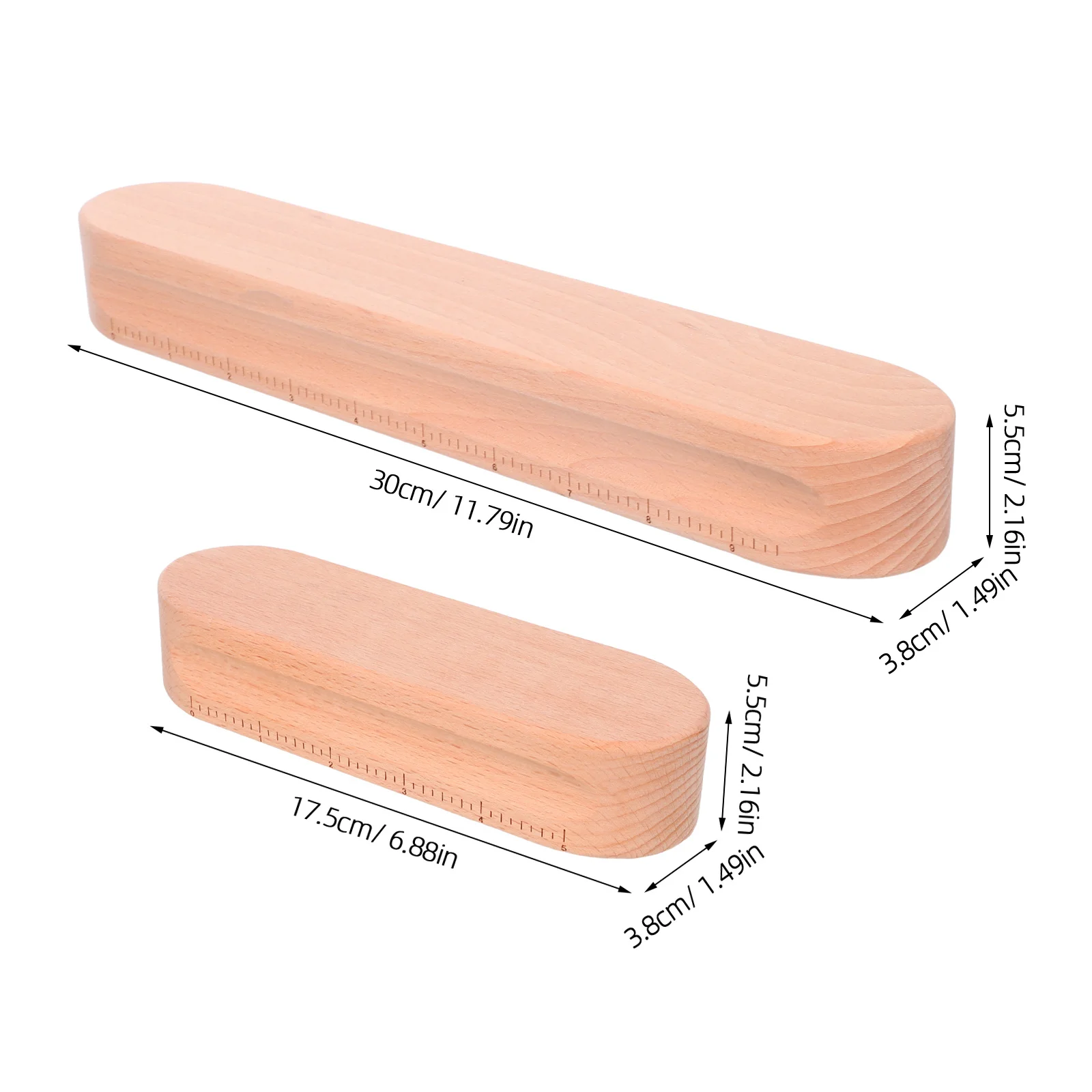 2Pcs Seam Pressing Tool Wooden Tailors Clapper Efficient Heat Moisture Absorption for Dressmaker Patchwork Quilting Hand Sewing