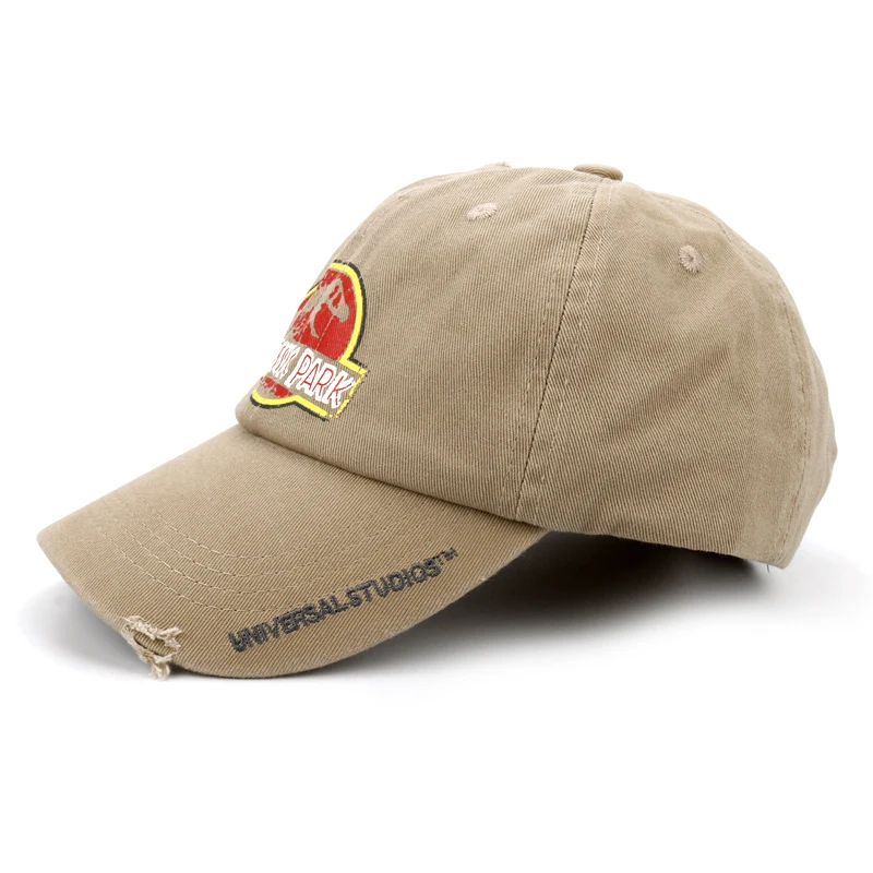 Jurassic Park Baseball Cap Red Distressed Logo Kpop Rock Adjustable Trucker Hat Street Style Print Men Adult Baseball Caps image 4