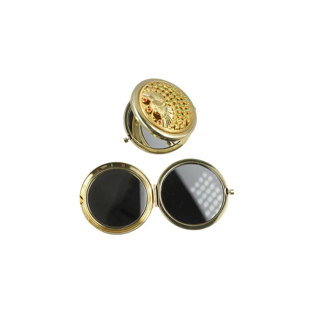 Schönheit Spiegel Metall Exquisite Spiegel Glitter Dekorative Tragbare Spiegel Elegante doppelseitige Tasche Spiegel Frauen