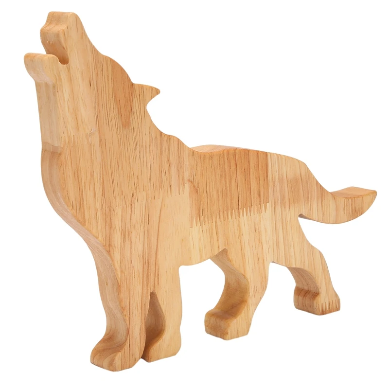 창의적인 만화 소나무 늑대 돼지 저금통, 투명 장식 공예품, 선물 장식, 33x13cm