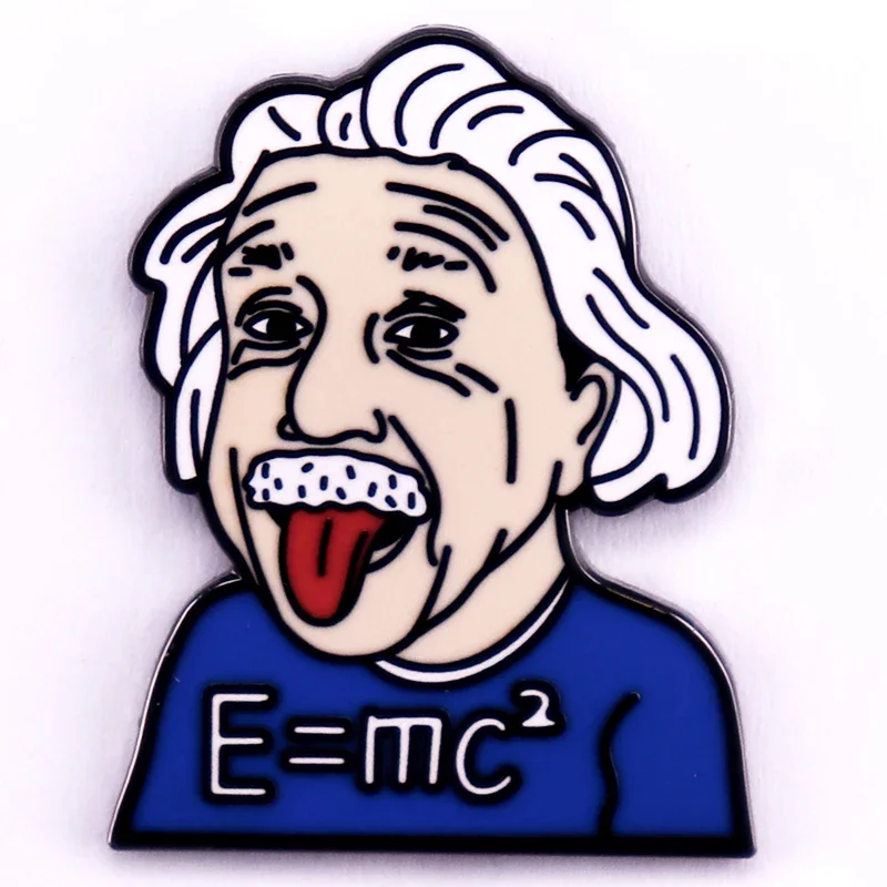 E = MC2-Badge broche de dibujos animados, Pin de solapa, joyería decorativa