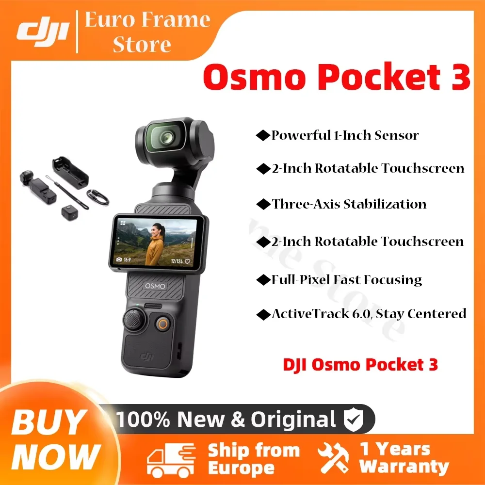DJI Osmo Pocket 3 Power con sensor de 1 pulgada, 4K/120fps, pantalla táctil gir…