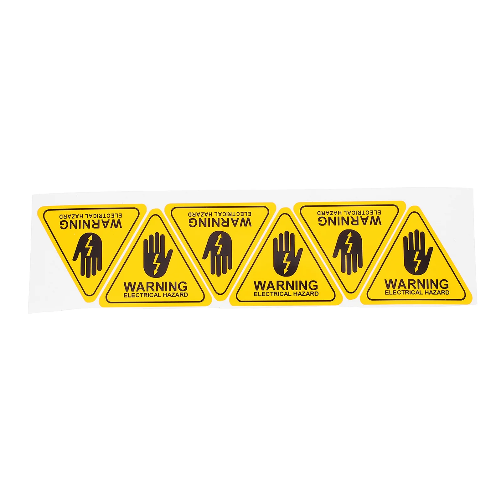6pcs Electrical Safety Signs Triangle Stickers High Voltage Risk Warning For Industrial Use Outdoor Indoor Security Caution