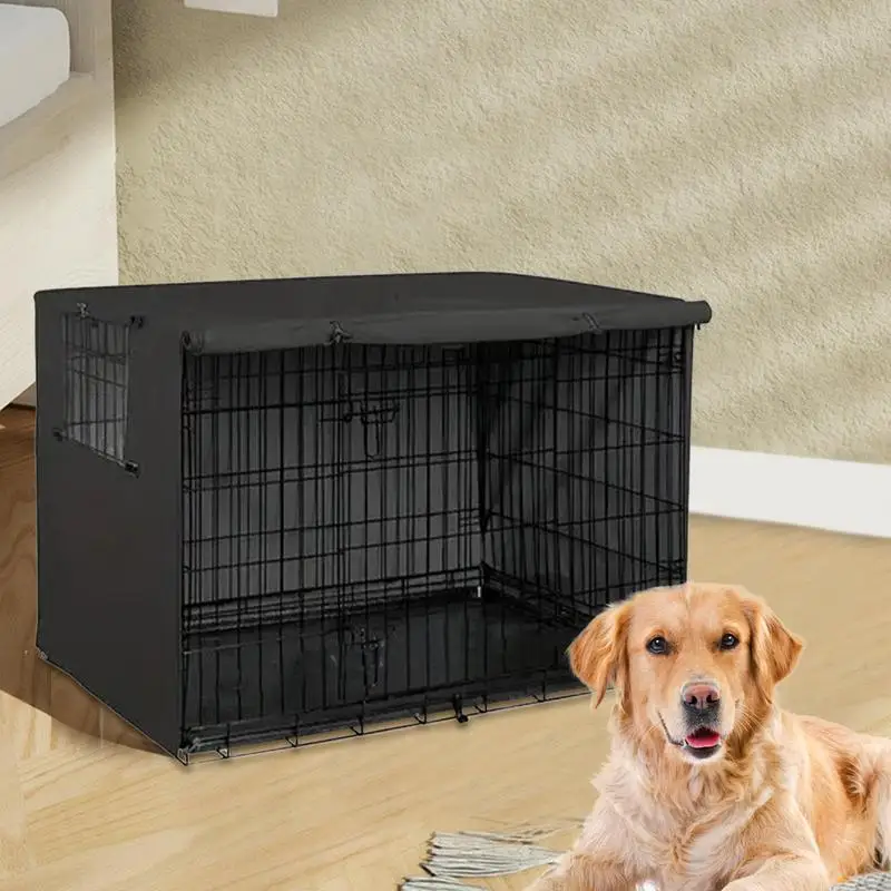 Pet Cage Cover Waterproof Pet Crate Cover Oxford Windproof Dog Kennel Cover Pet Cage Cover For Indoor Outdoor Crates pet supplie