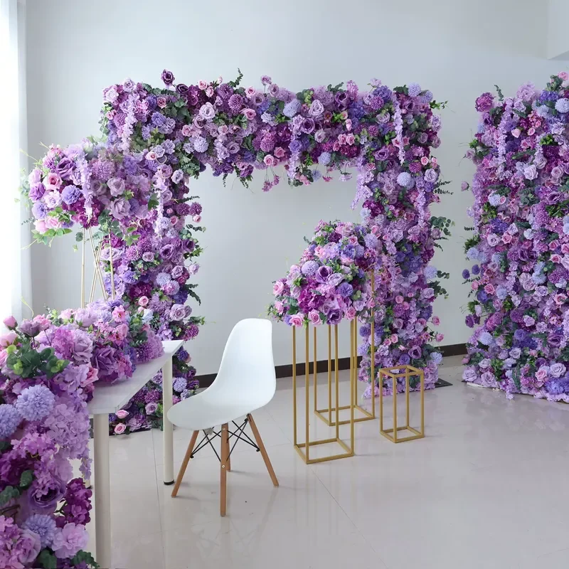 Forest Style Christmas Artificial Flower Arch 5D Pine Floral Arch