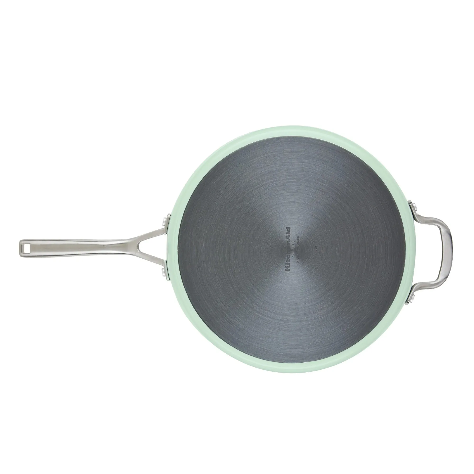 Sartén antiadherente de cerámica anodizada dura con tapa, 5 cuartos, Empire Red