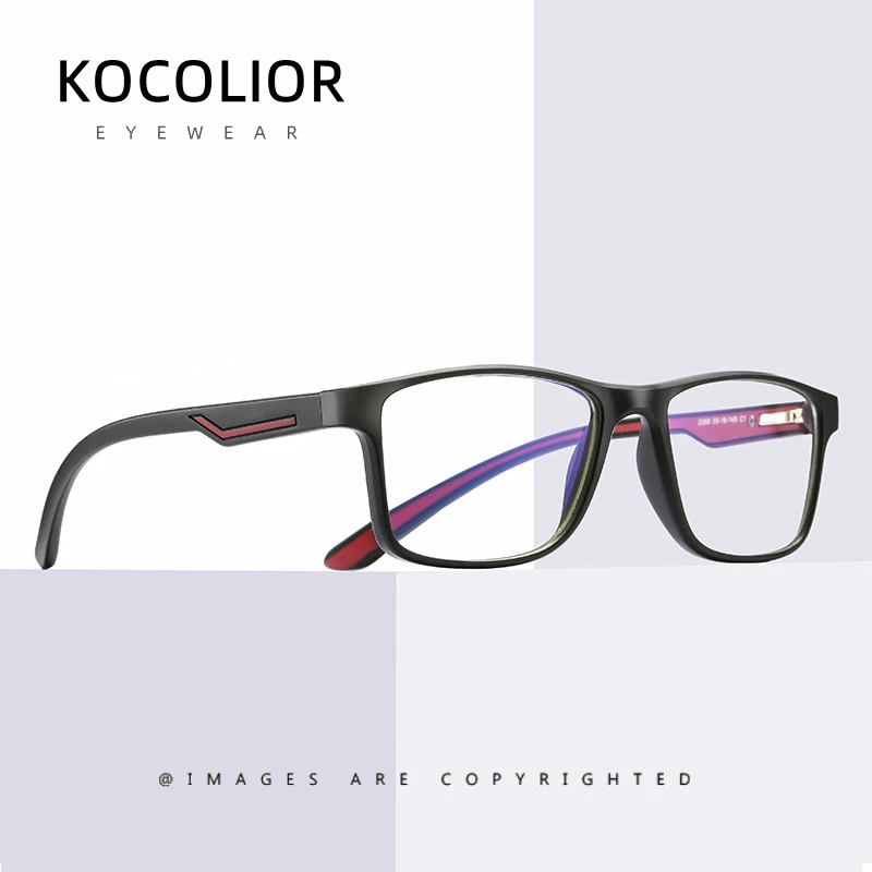 KOCOLIOR Men Retro Square Frame TR90 Glasses Anti Blue Light Reading Glases for Men and Women With Hyperopia Presbyopia Glasses