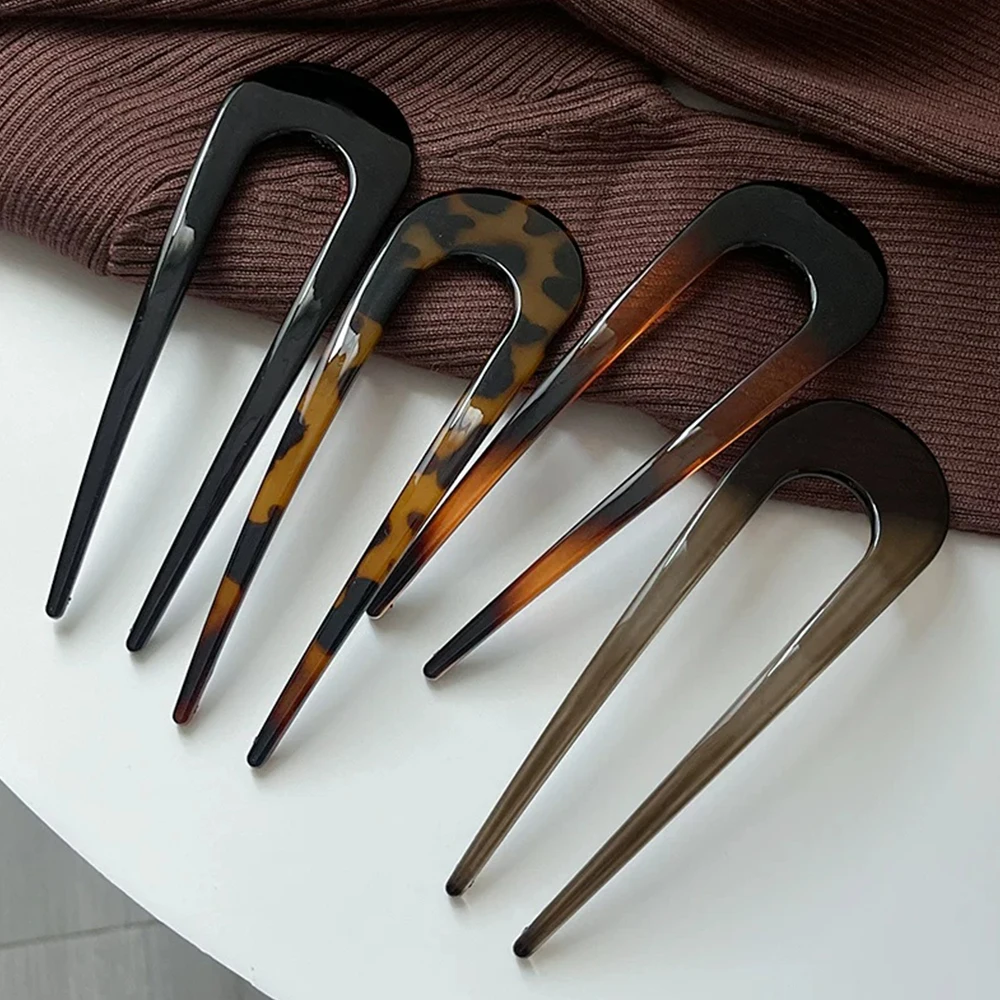 U-Shape Hair Forks Korean Styl - Vintage Fashion Ai 评论和价格