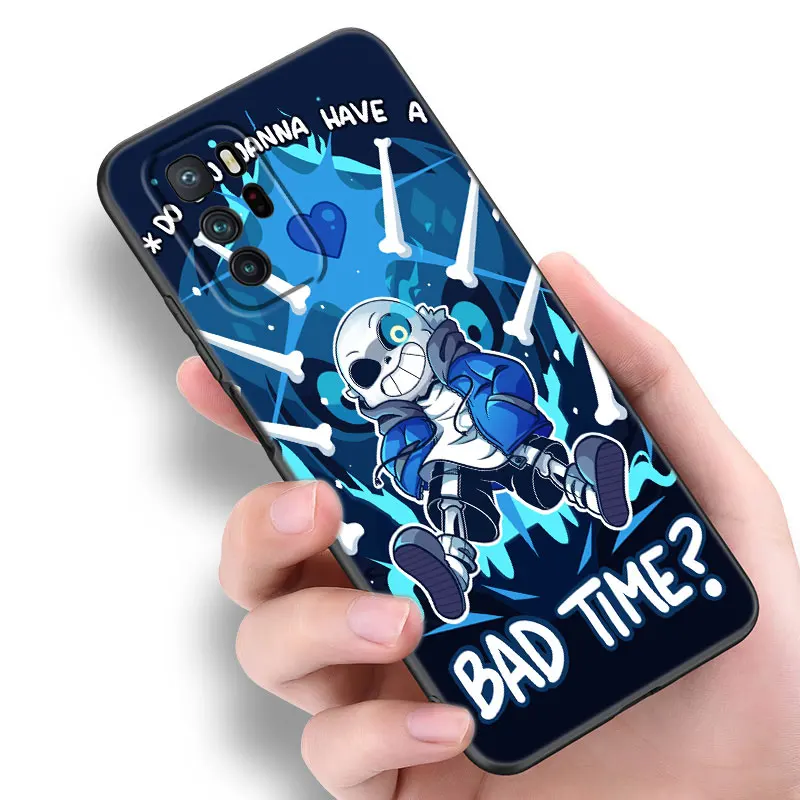 Undertale Sans Doggo Black Silicone Phone Case For Xiaomi Redmi Note 10 11 11S 12 13 4G 8 9 11T Pro 5G Plus 8T 9S 10S 12S