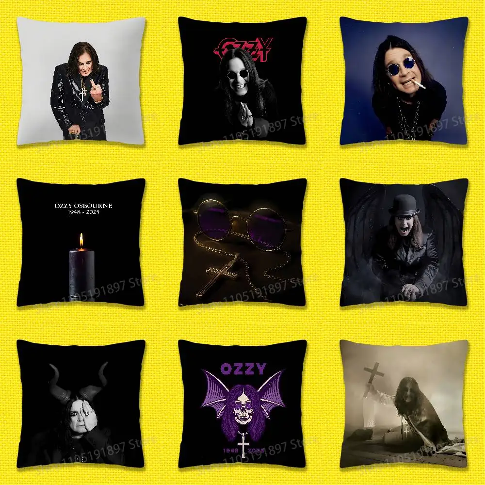 

O-Ozzy Osbourne Throw Pillow Case For 45x45cm 40x40cm 55x55cm 50x50cm 30x30cm Square Car Pillowcase Shell