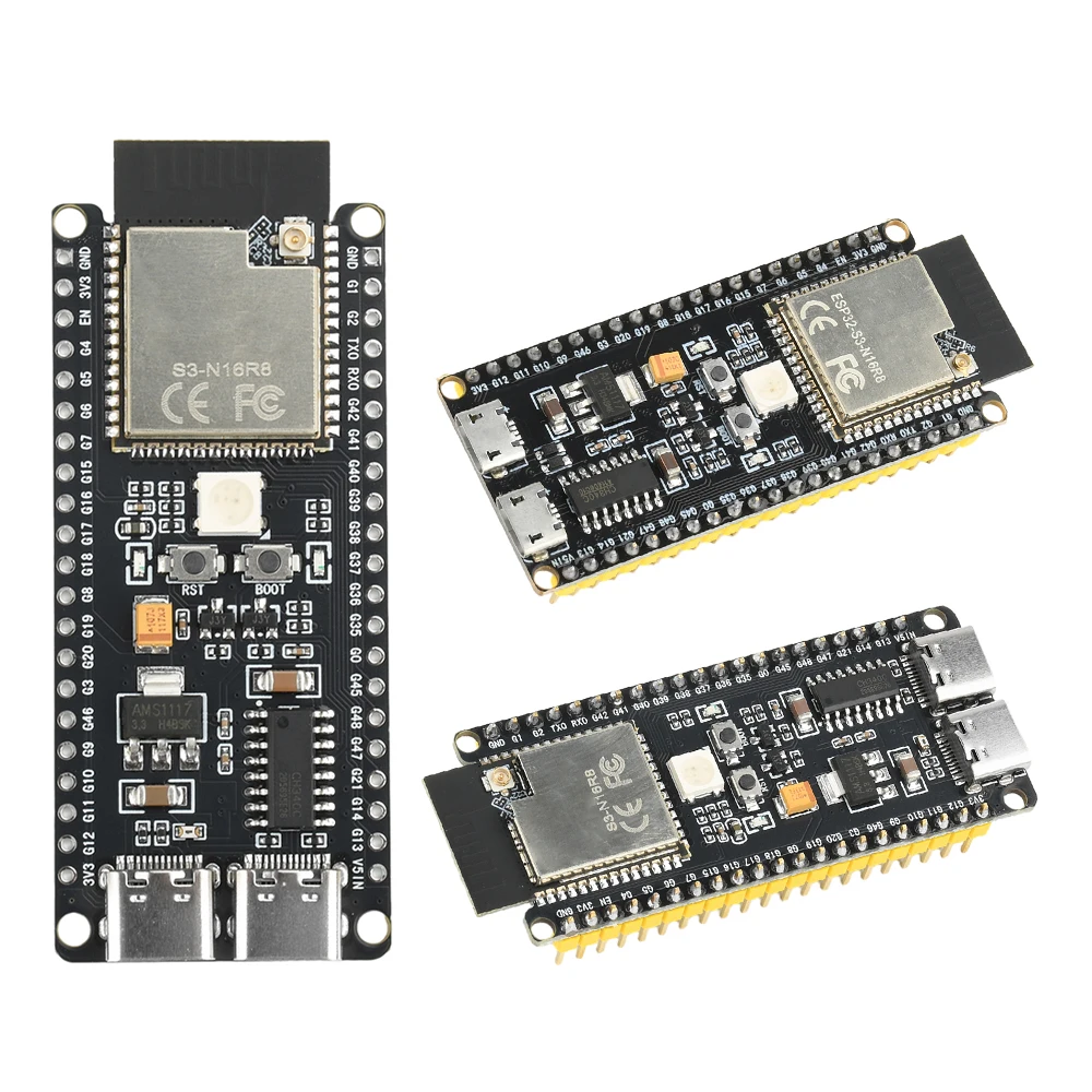 ESP32-S3-N16R8 Core Development Board Dual Micro USB Type-C WiFi Bluetooth Development Board 150 Mbps Supports WMM A-MPDU A-MSDU