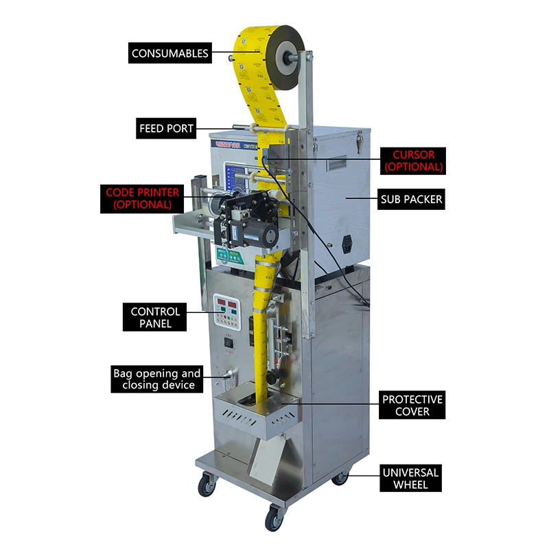 Macchina confezionatrice per sacchetti di plastica a vite piccola con conteggio automatico Dadi che pesano la macchina confezionatrice per parti metalliche