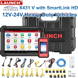 LAUNCH X431 V+SmartLink HD Read Fault Code Commercial Vehicle Heavy Duty Truck Diagnostic Scanner Diesel Machinery Bus Scan Tool