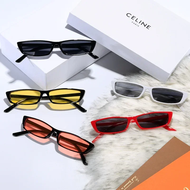 Vintage Small Rectangle Sunglasses Girls Boys Black/white Brand Designer Sun Glasses UV400 Shade Outdoor Fashion Sunglasse Gg image 5