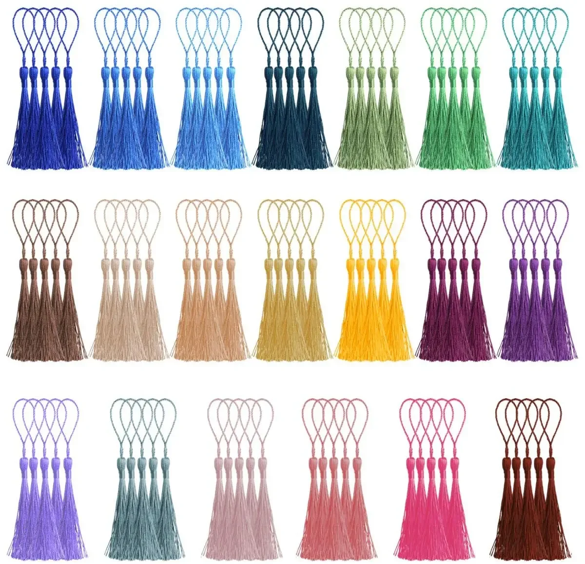 100Pcs/lot 13CM Polyester Silk Tassels Fringe Spike Hanging Spike Tassel Curtains For Sewing Curtain Accessorie DIY Craft Making