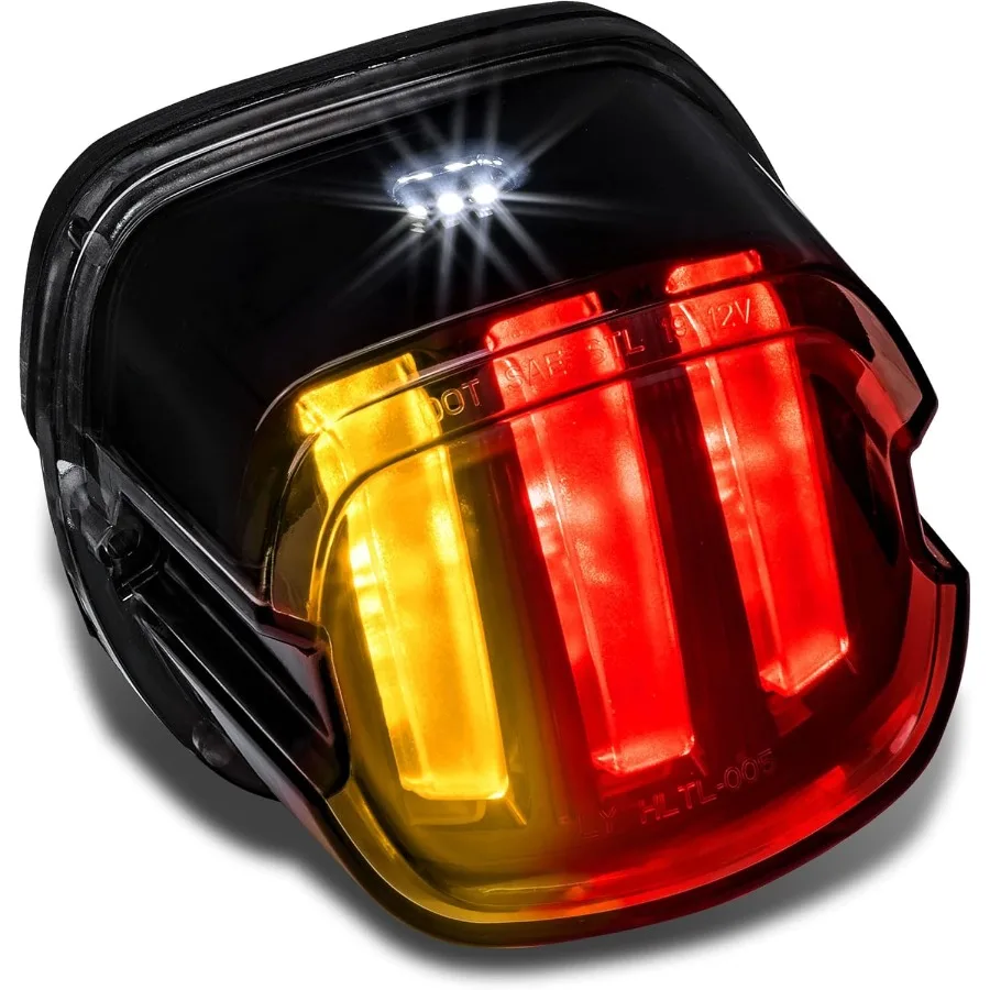 

TRUE MODS LED Brake Tail Light for Harley Davidson F1 Flashing Blinker Turn Signal DOT Integrated Rear Red Back Taillight for S