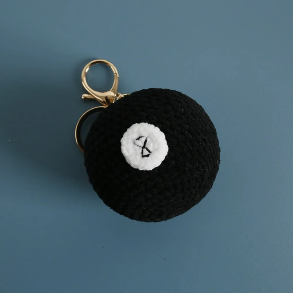 Tennis Baseball Crochet Soccer Keyrings Billiards Rugby Football Knitting Basketball Keychain Cute Handmaking